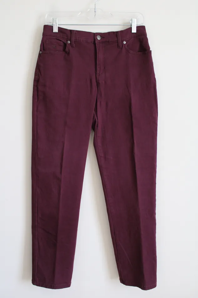 Gloria Vanderbilt Earrings Gloria Vanderbilt Burgundy Denim Jeans 6 Short