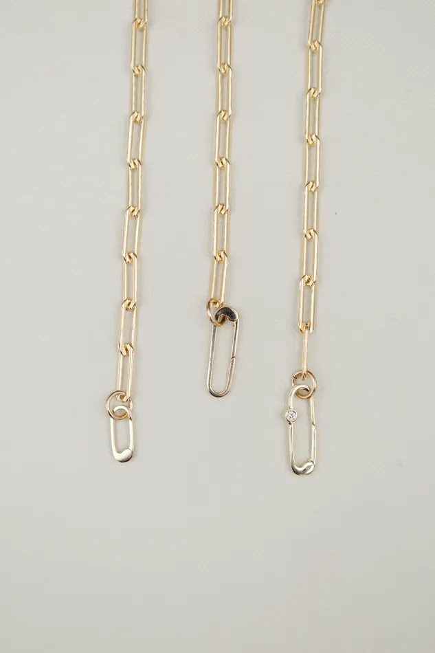 Gold Filled Chain Small Clasp Necklace RACHEL LYNN CHICAGO Necklaces