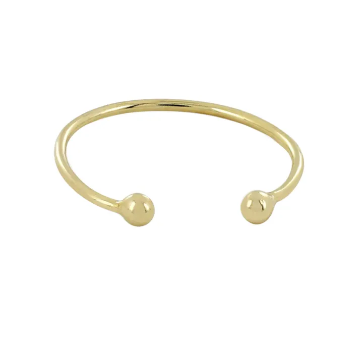 Gold Shield Necklaces Anillo de oro para mujer semiajustable