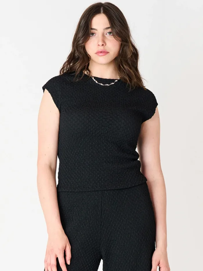 Grace Textured Top DexBlack Tape Earrings