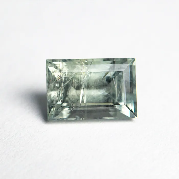 GreenBlue Step Cut Sapphire 340ct Rectangle Misfit Gems Rings