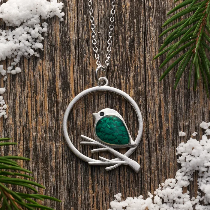 Green Glass Birdie Branch Gift Set Chadds Ford Jewelry Earrings
