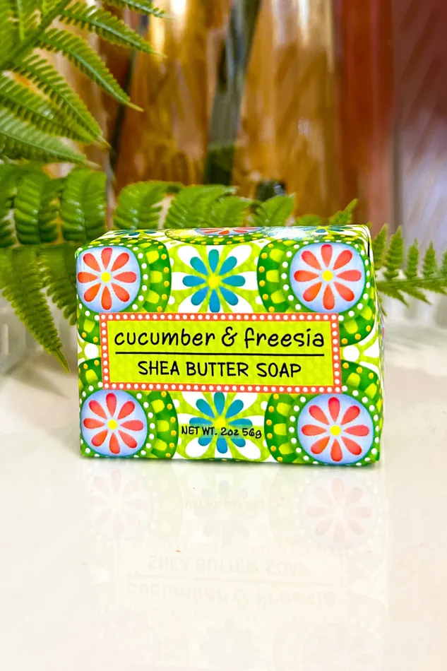 Greenwich Bay Soap Square Cucumber Freesia Earrings