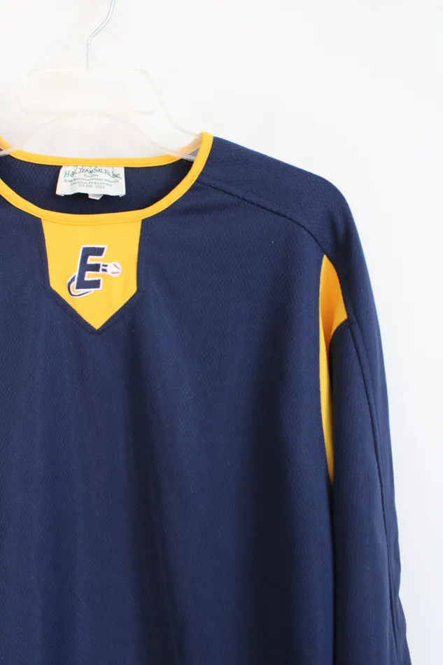 H L Team Sales Baseball Navy Long Sleeved Shirt L H L Team Sales Earrings