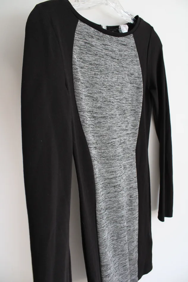 HM Rings HM Divided Black Gray Long Sleeved Mini Dress 6