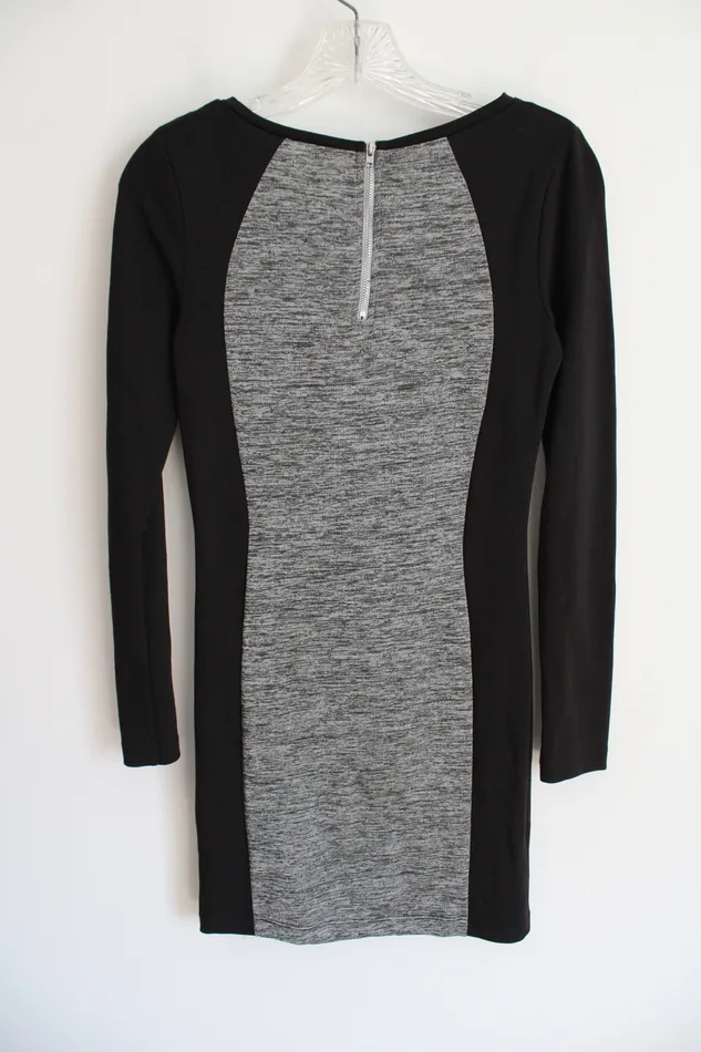 HM Rings HM Divided Black Gray Long Sleeved Mini Dress 6