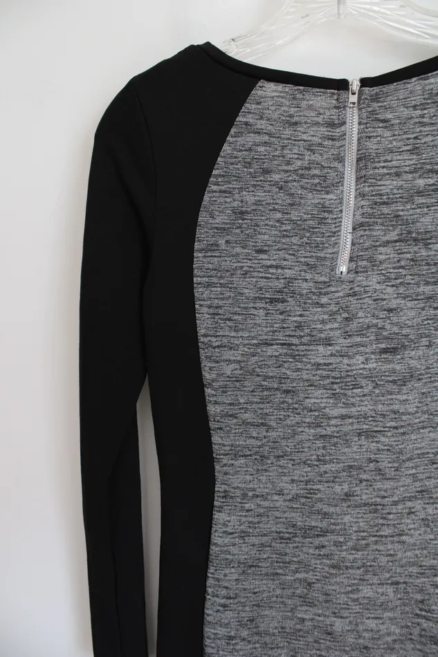 HM Rings HM Divided Black Gray Long Sleeved Mini Dress 6
