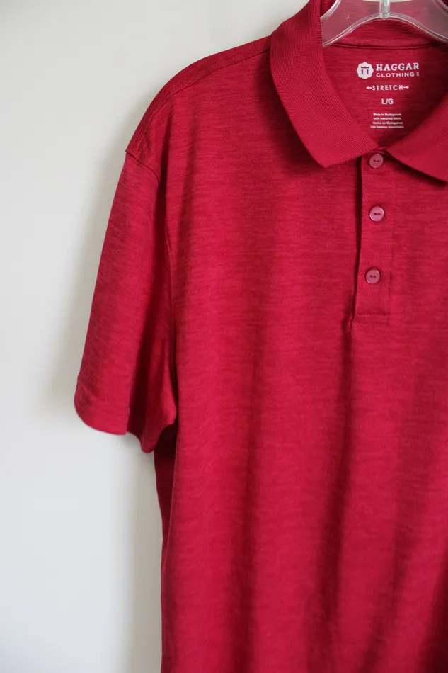 Haggar Earrings Haggar Clothing Stretch Red TShirt L