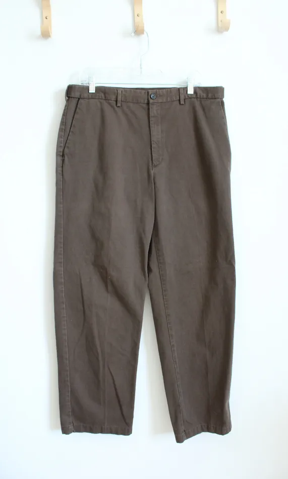Haggar Haggar Brown Chino Pants 36X32 Earrings