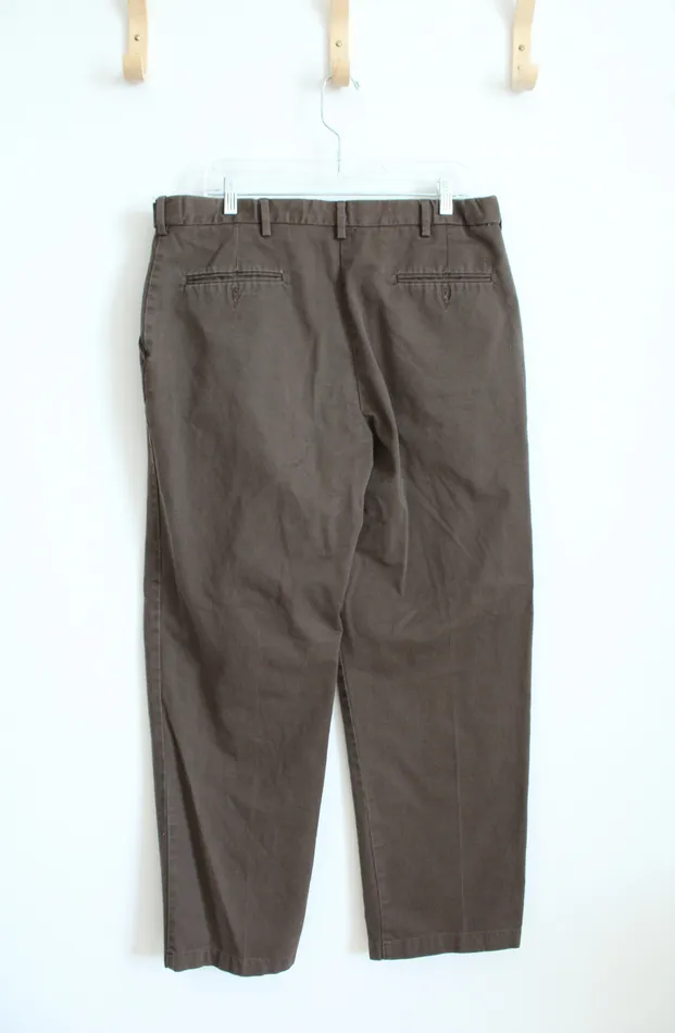 Haggar Haggar Brown Chino Pants 36X32 Earrings