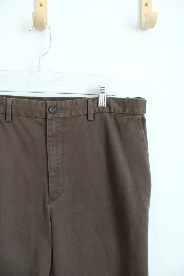 Haggar Haggar Brown Chino Pants 36X32 Earrings