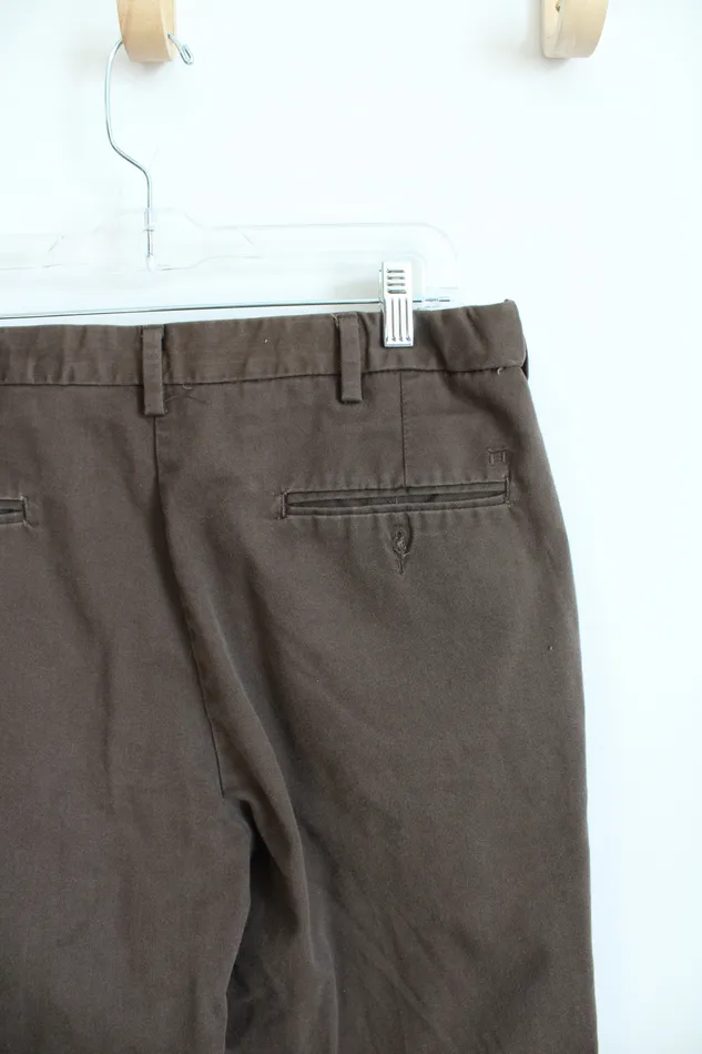 Haggar Haggar Brown Chino Pants 36X32 Earrings