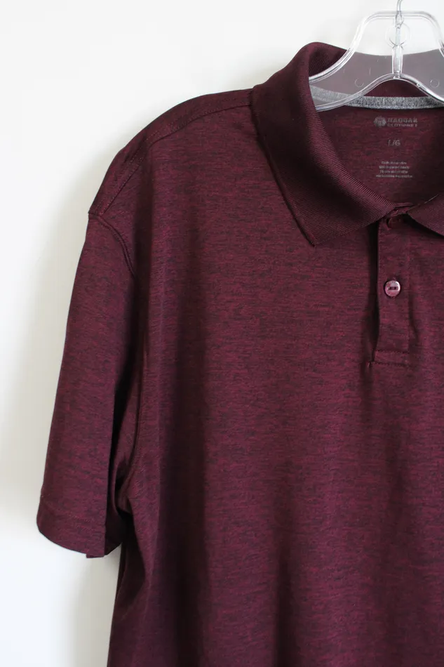 Haggar Maroon Polo Shirt L Haggar Earrings