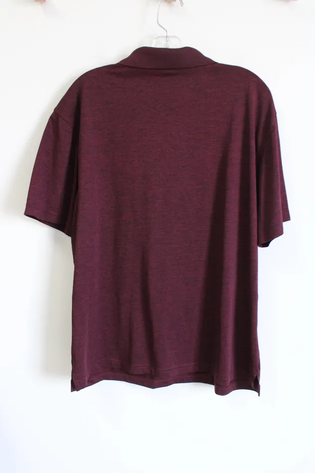 Haggar Maroon Polo Shirt L Haggar Earrings