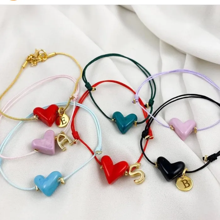 Hand Made Murano Glass Lt Blue Heart Charm Peppy Beads Charm Necklaces