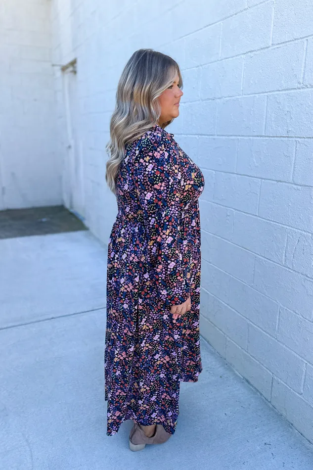 Haptics Rings Season Shift Floral Midi Dress