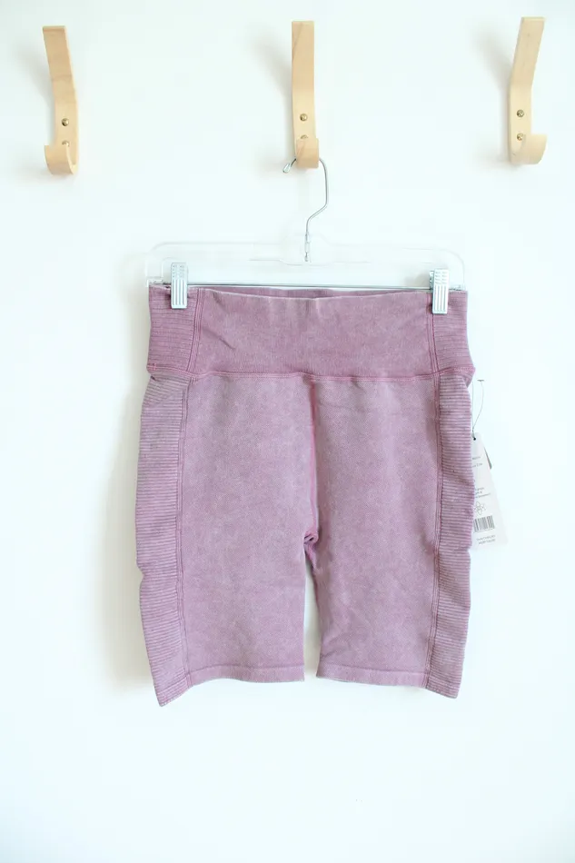 Harmony Balance Earrings NEW Harmony Balance Stretch Purple Mineral Wash Biker Shorts S Harmony Balance Earrings NEW Harmony Balance Stretch Purple Mineral Wash Biker Shorts S