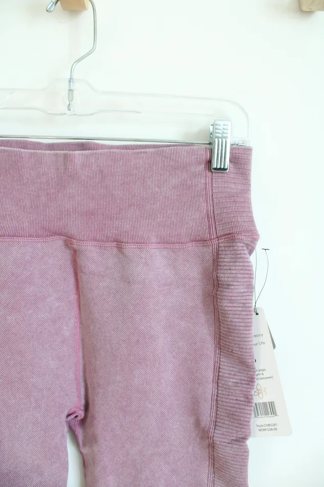 Harmony Balance Earrings NEW Harmony Balance Stretch Purple Mineral Wash Biker Shorts S