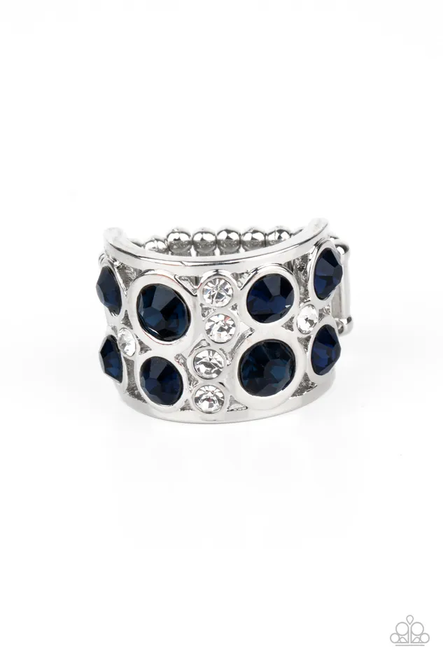 High Roller Royale Blue Paparazzi Accessories Rings