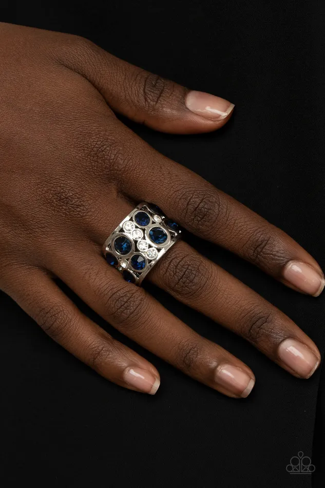 High Roller Royale Blue Paparazzi Accessories Rings