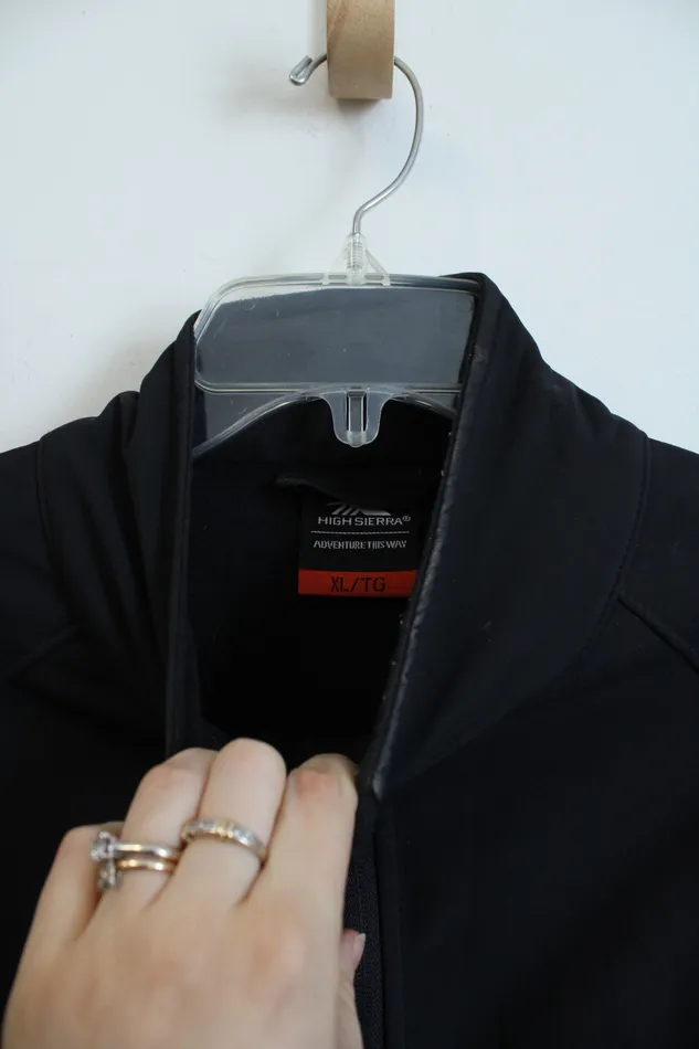 High Sierra Black Fleece Lined Jacket XL High Sierra Rings