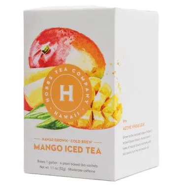 HOBBSTEA Hobbs Hawaii Mango Cold Brew Tea Box of 10 Sachets Necklaces