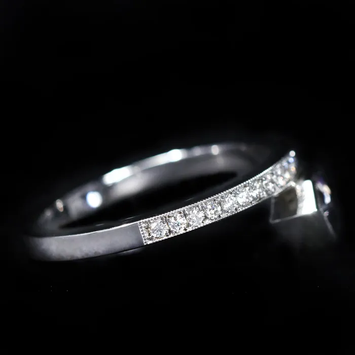 Immaculate Jewelry Rings 14K White Gold 071 Carat Gray Spinel and Diamond Ring