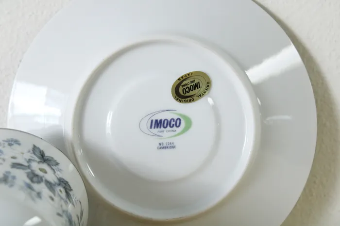 Imoco Rings Imoco Fine China No 2244 Blue Floral Teacup Saucer