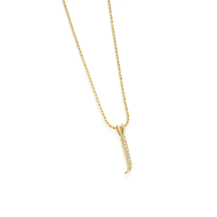 Initial Diamond Pendants Yellow Gold John Atencio Necklaces