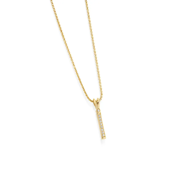 Initial Diamond Pendants Yellow Gold John Atencio Necklaces