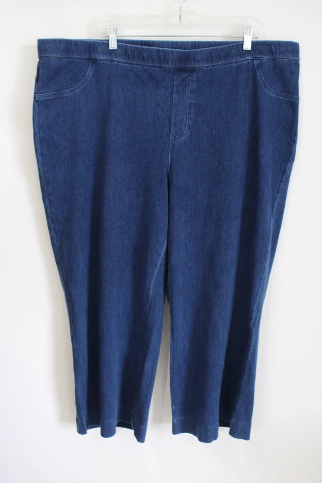 Isaac Mizrahi Live Stretch Denim Jean Capri 26W Isaac Mizrahi Earrings