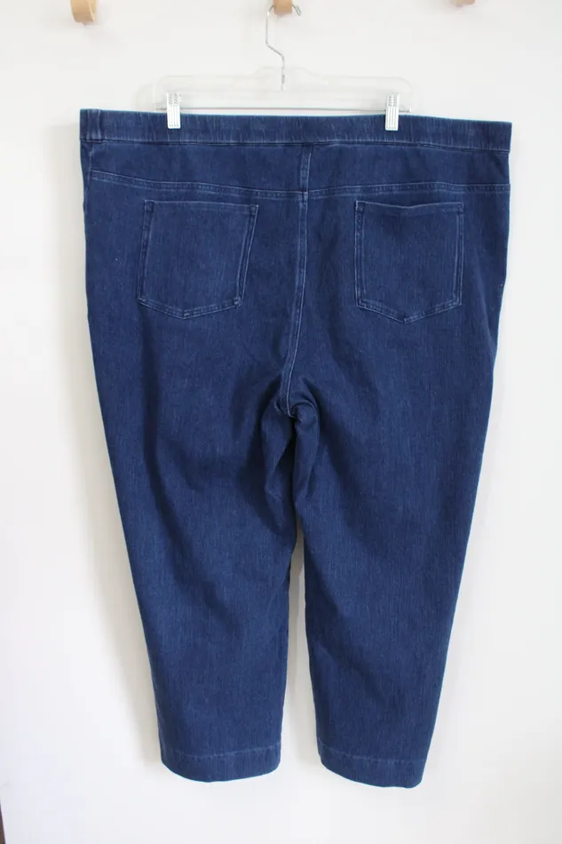 Isaac Mizrahi Live Stretch Denim Jean Capri 26W Isaac Mizrahi Earrings