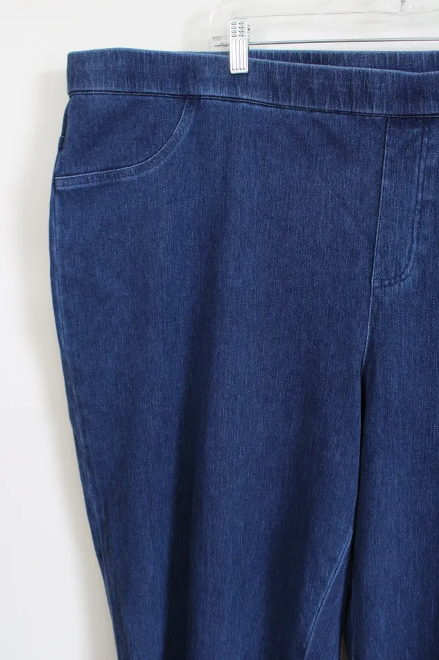 Isaac Mizrahi Live Stretch Denim Jean Capri 26W Isaac Mizrahi Earrings