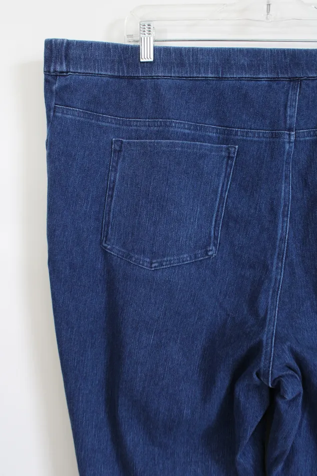 Isaac Mizrahi Live Stretch Denim Jean Capri 26W Isaac Mizrahi Earrings