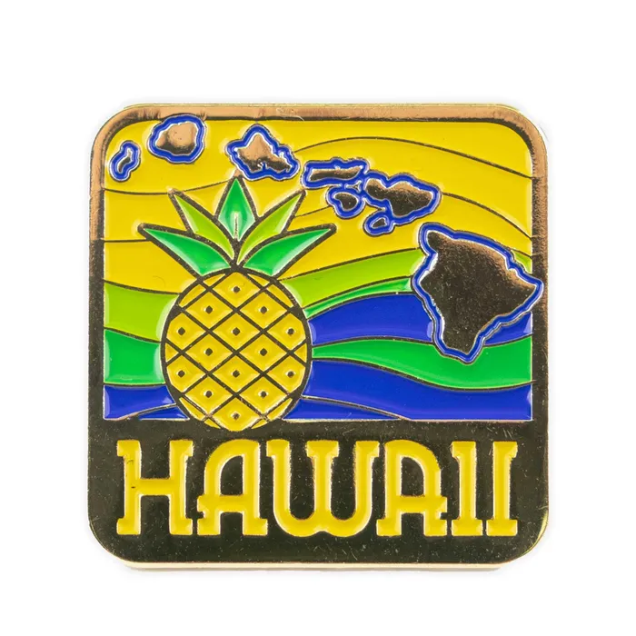 ISLANDERGRP Earrings Hawaii Islands Pineapple Souvenir Pin