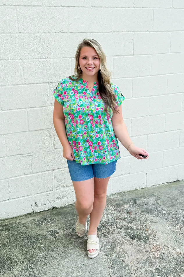 Its The Little Things Floral Top Dear Scarlett Rings