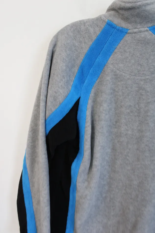 Izod Rings Izod Perform Gray Blue Black Quarter Zip Sweatshirt Youth L 1416