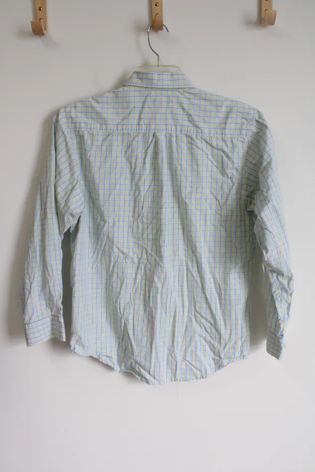Izod Rings Izod Yellow Blue Plaid Button Down Shirt Youth 1820