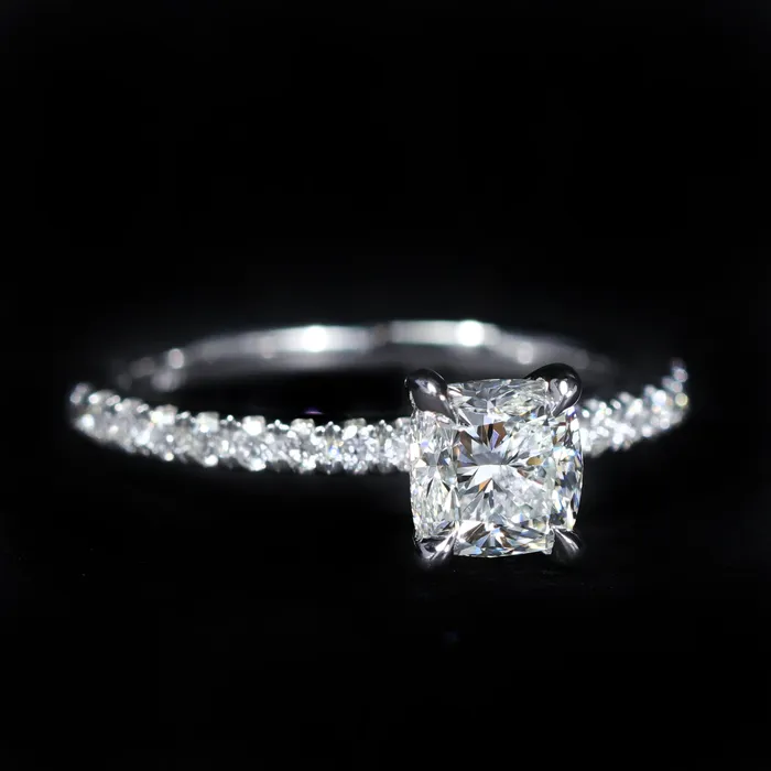 JS Simmons Diamond Consultants Rings 14K White Gold GIA 100 Carat Cushion Cut Diamond Engagement Ring JS Simmons Diamond Consultants Rings 14K White Gold GIA 100 Carat Cushion Cut Diamond Engagement Ring