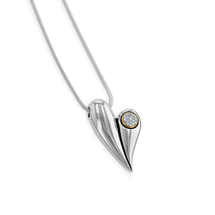 John Atencio Necklaces Endearment Pave Diamond Heart Pendant Necklace