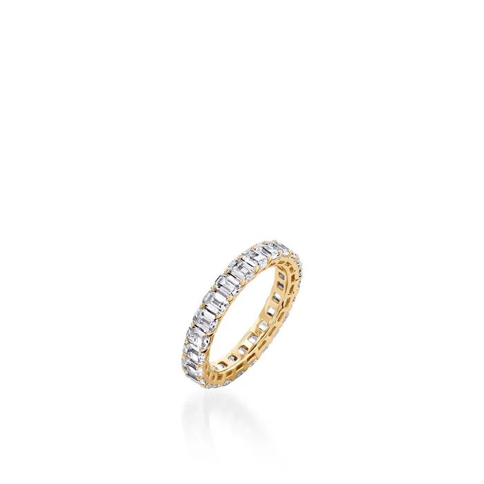 John Atencio Rings 35Carat EmeraldCut Natural Diamond Eternity Band