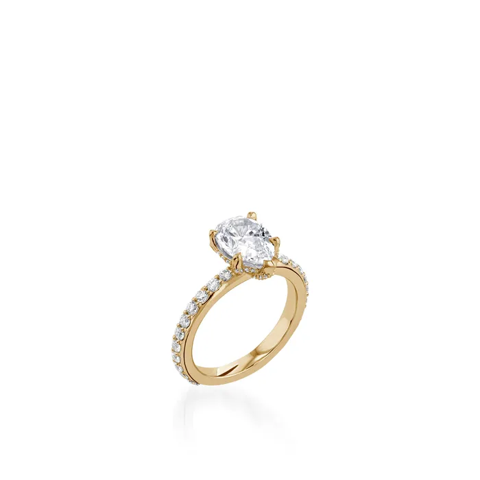 John Atencio Rings Duchess Pear White Gold Engagement Ring