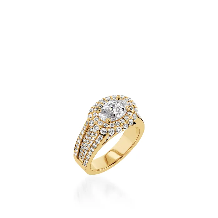 John Atencio Rings Lavish Yellow Gold Engagement Ring