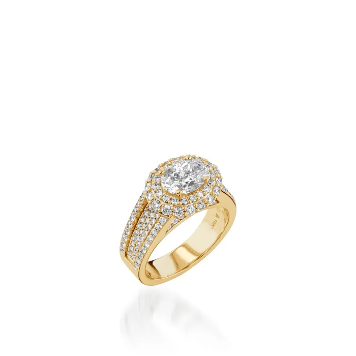 John Atencio Rings Lavish Yellow Gold Engagement Ring