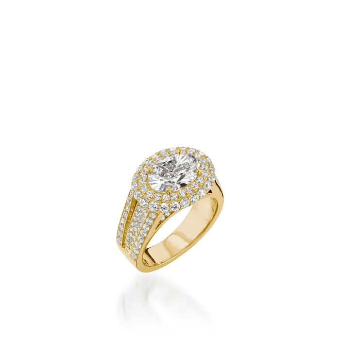 John Atencio Rings Lavish Yellow Gold Engagement Ring