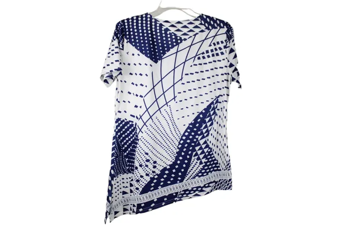 Jubilee Thrift Blue White ASymmetrical Top M Rings