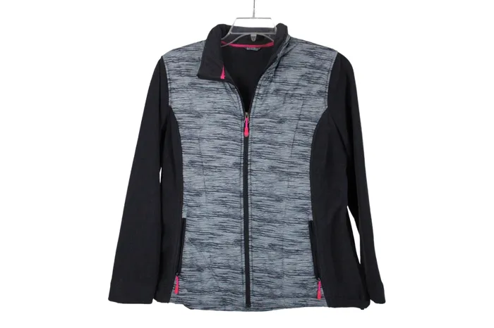 Jubilee Thrift Earrings Gray Fleece Jacket L