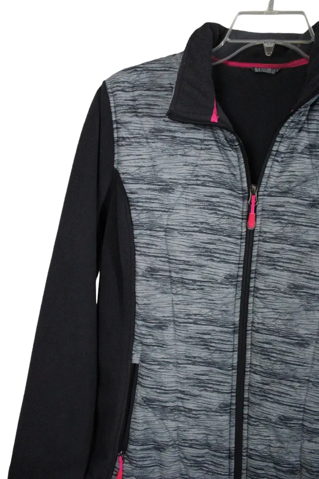 Jubilee Thrift Earrings Gray Fleece Jacket L