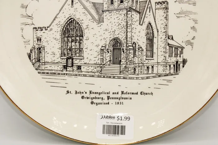 Jubilee Thrift Earrings St Johns Evangelical Church Orwigsburg PA Dish