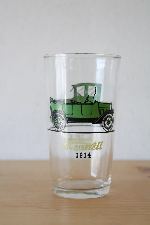 Jubilee Thrift Earrings Vintage 1915 Studebaker 1914 Maxwell Drinking Glass